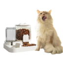 Comedero automático para gatos con dispensador de agua Dos contenedores separados Tazón de comida y agua de gran capacidad Fácil de mantener 2