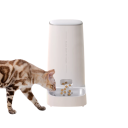 Comedero automático para gatos de 4 l con control WiFi Dispensador de gránulos Pantalla LCD Ajuste remoto de porciones Comida seca Luz indicadora verde/roja 5