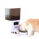 Comedero automático para gatos de 5l Dispensador de comida inteligente con cámara incorporada Dos cuencos de acero inoxidable Para dos animales Monitoreo de alimentación 2