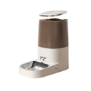 Comedouro automático de 4l para gatos com controlo WiFi Dispensador de ração ecrã LCD Configuração remota de porções Ração seca Luz verde/vermelha 4