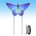 Cometa de colores en forma de mariposa 140 x 67 cm con cola de 3 m Cometa ligera y estable de poliéster para niños y adultos diversión al aire libre 5