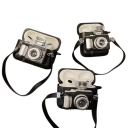 Comfortable Protective Case for AirPods 3 with Strap and 3D Camera Design, Soft Silicone Cover for AirPods Headphones 4