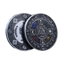 Commemorative Coin with British Queen Elizabeth II 4 cm Silver-Plated Metal Coin with Zodiac Signs and Tree of Life Collectible British Coin of 2020 4