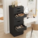 Comò per camera da letto 124 x 45 x 40 cm con nove cassetti e intagli per impugnatura Comò con cassetti senza maniglie con cassetti più bassi e più alti 25
