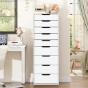 Cômoda de quarto 124 x 45 x 40 cm com nove gavetas e recortes para pega Cômoda de gavetas sem puxadores com gavetas mais baixas e mais altas 4