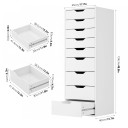 Cómoda para dormitorio 124 x 45 x 40 cm con nueve cajones y recortes para agarre Cómoda con cajones sin tiradores con cajones más bajos y más altos 8