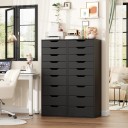Cómoda para dormitorio 124 x 45 x 40 cm con nueve cajones y recortes para agarre Cómoda con cajones sin tiradores con cajones más bajos y más altos 26