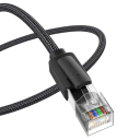 Compact Cat8 Ethernet Cable 1 m Round with Nylon Braiding SFTP RJ45 40Gbps 2000 MHz PVC Black for Connecting Network Devices 2