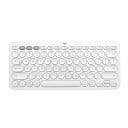 Compact draadloos bluetooth toetsenbord met ronde toetsen Bereik tot 10 m Voeding 2x AAA Kunststof behuizing 27,9 x 12,4 x 1,6 cm 1