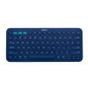 Compact Wireless Bluetooth Keyboard with Round Keys Range Up to 10 m Powered by 2x AAA Plastic Body 27.9 x 12.4 x 1.6 cm 4