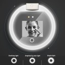 Compacte cosmetische spiegel met UV-licht en LED-verlichting, 2x vergroting, aanraakscherm, opvouwbaar, reismake-up en huidverzorging 7