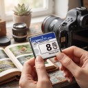 CompactFlash CF 8 GB Muistikortti 4,2 x 3,6 cm Valkoisen sininen Digitaaliseen valokuvaimeen Valokuville ja tiedoille CF-korttipaikalla varustettuihin 4