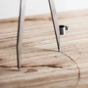 Compasso a punta per legno con diametro massimo di 15 cm Compasso professionale da officina con arco Compasso metallico 30,5 cm 4