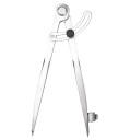 Compasso de ponta para madeira com diâmetro máximo de 20 cm Compasso de oficina profissional com arco Compasso de carpinteiro com suporte para lápis Compasso metálico de 30,5 cm 1