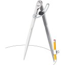 Compasso de ponta para madeira com diâmetro máximo de 20 cm Compasso de oficina profissional com arco Compasso de carpinteiro com suporte para lápis Compasso metálico de 30,5 cm 2