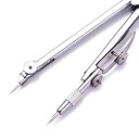Compasso metallico in acciaio inossidabile per disegno con mine di ricambio in astuccio Compasso per geometria con astuccio trasparente 12 x 3 cm 4