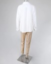 Completo da donna camicia bianca con tasca di paillettes e pantaloni dorati di paillettes Taglio ampio della camicia Pantaloni dritti fino 3