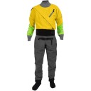 Completo da uomo a tre strati impermeabile per kayak con polsini in lattice e cintura in neoprene per sport acquatici e canottaggio 4