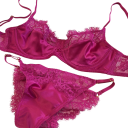 Completo donna in pizzo con reggiseno e slip in materiale liscio elastan poliestere per uso quotidiano intimo 3