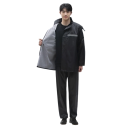 Completo impermeabile da moto unisex giacca e pantaloni neri protezione contro la pioggia guida in moto uso esterno 3
