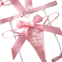 Completo intimo da donna con fiocchi decorativi e fasce reggiseno slip in poliestere spandex per uso quotidiano 6