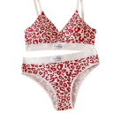 Completo intimo da donna con motivo e fascia elastica reggiseno mutandine nylon per uso quotidiano 6