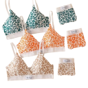 Completo intimo da donna con motivo e fascia elastica reggiseno mutandine nylon per uso quotidiano 8