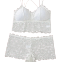 Completo intimo da donna in pizzo con reggiseno e slip in elastan e poliammide per uso quotidiano 5