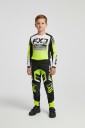 Compleu de motocross pentru copii, tricou și pantaloni Unisex cu mânecă lungă din poliester și nylon, negru și galben neon, pentru motocross și teren 3