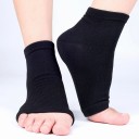 Compression Sleeves for Arch Support with Gel Reinforcement Against Foot Pain Wearable in Shoes Black Elastic Design 1 Pair 3