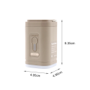 Compressore d'aria senza fili 8,35 x 9,45 cm con torcia LED 3 modalità 5 accessori ricarica USB Pompa portatile per bici auto pallone 3