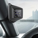 Computador de bordo multifuncional GPS HUD OBD2 2" 9,7 x 6,1 x 4,9 cm Ecrã rotativo 270° Velocímetro Rotações Consumo de Combustível Temperatura Altura Compasso Alarme 3