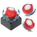 Comutator de baterie 69 x 69 x 75 mm Comutator principal pentru acumulator 12–48 V Comutator rotativ cu contacte din cupru pentru auto, barcă, caravană 5