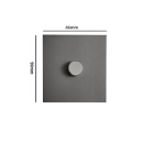 Comutator de perete pentru viteză cu control rotativ, 110–240 V, 86 x 90 mm, panou metalic din oțel inoxidabil, gri, pentru instalații electrice în UE 2