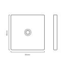 Comutator de perete retro pentru lumină 1Gang 2Way cu manetă vintage din alamă, 86 × 86 mm, oțel inoxidabil periat, auriu, pentru bricolaj 2