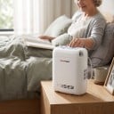 Concentrateur d'oxygène portable avec mode pulsé et actif, débit en 5 niveaux, batterie lithium, charge rapide, blanc, pour seniors 2