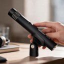 Condenser Microphone 14.5 x 2.2 cm Membrane Cardioid with XLR Connector Moisture Resistant Black for Studio Recording 6