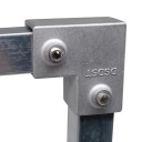 Conector de canto L para perfil quadrado 25 × 25 mm 2-direcional peça de ligação de dois parafusos para ligação firme de estruturas de perfis 1