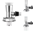 Conector en T cromado para desagüe de lavadora, adaptador universal de manguera para lavavajillas y triturador de basura, descarga por gravedad 2