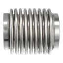 Conector flexível de escape 57 x 63 x 76 mm Válvula de escape em aço inoxidável Prata Amortecimento de vibrações Universal para automóvel 3