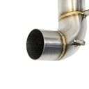 Conector intermédio de escape BMW F750GS e F850GS 2019–2020 Tubo de ligação 47 mm para 50 mm Comprimento 370 mm Com suporte Prateado Slip-on 4