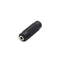 Conector jack de 3,5 mm hembra a hembra para alargar el cable de auriculares y conectar cables de audio Conectores en ambos extremos Negro 1