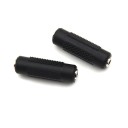 Conector jack de 3,5 mm hembra a hembra para alargar el cable de auriculares y conectar cables de audio Conectores en ambos extremos Negro 6