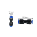 Conector neumático 32,3 x 11,1 x 11,1 mm para tubo PTFE de 1,75 mm Bambu Lab P1 X1 AMS K1 Conector rápido para la conducción de filamento 2