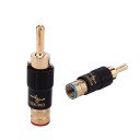 Conector para microfone tipo banana com fecho 4 unid 6