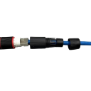 Conector RJ45 a prueba de agua IP67 conector recto 5 unidades 105×18 mm cobre niquelado para extensión de cable ethernet uso exterior 5