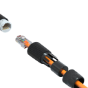 Conector RJ45 a prueba de agua IP67 conector recto 5 unidades 105×18 mm cobre niquelado para extensión de cable ethernet uso exterior 10