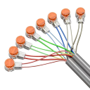 Conectores K2 UY2 100 unidades con cuchilla doble 0,4–0,9 mm contacto de cobre transparente naranja para unión de cables 2