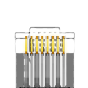 Conectores RJ45 CAT6 pass-through blindados 100un 8P8C dourados 24AWG transparentes para terminação de cabo ethernet para PC router 6