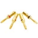 Conectori banană pentru cabluri de difuzor Set de 4 bucăți Fixare cablu cu șurub fără sudură Culoare aurie Marcaj roșu și negru 2